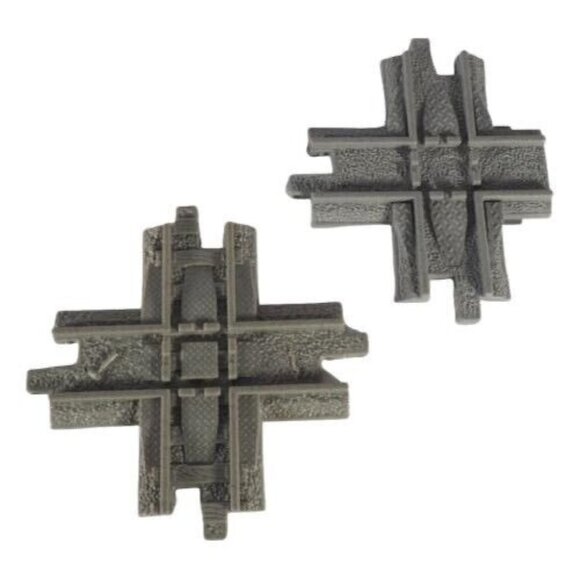 Geotrax Gray Grey Swtich Crossing Tracks 9 Piece Small Med Large Curved - Picture 5 of 7